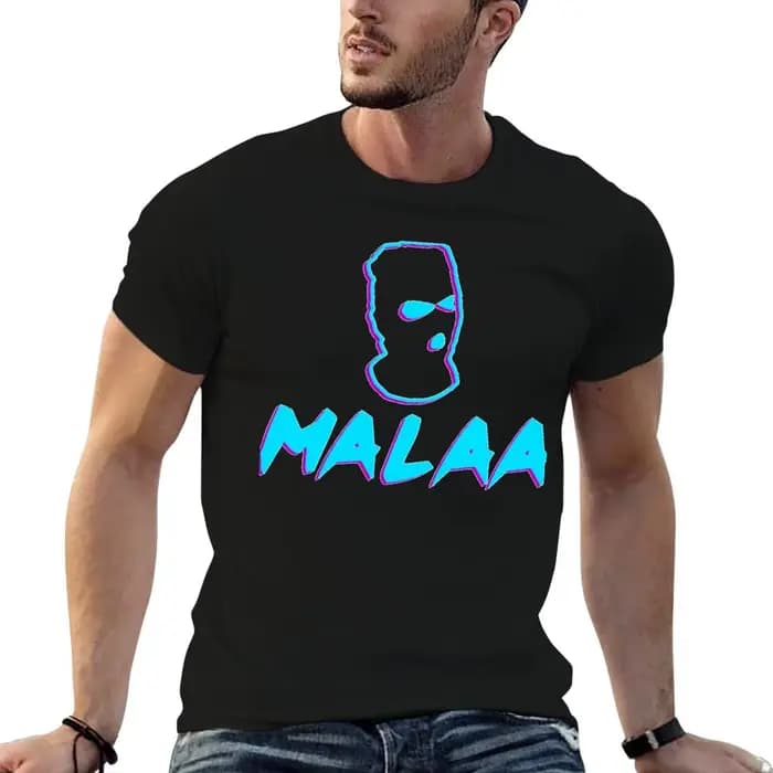 Malaa DJ T-shirt coloré pour homme, t-shirt décontracté en coton, t-shirt graphique pour homme