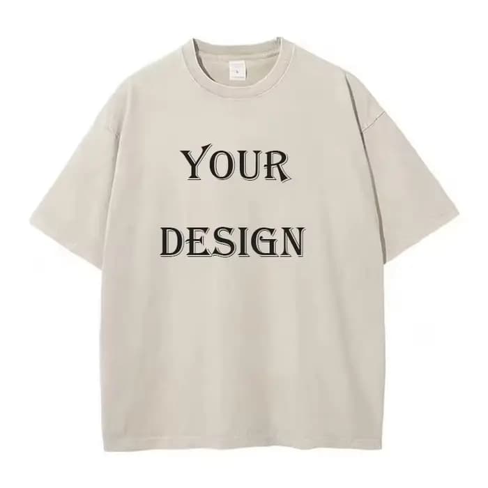 T-shirt unisexe en coton lavé, imprimé personnalisé, haut Harajuku, bricolage, votre Photo ou Logo,