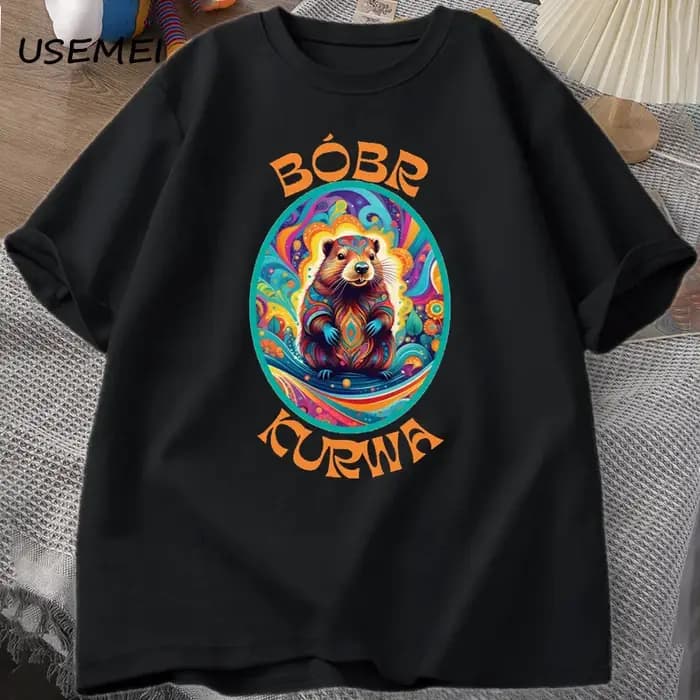 Bóbr Kurwa Gladiator t-shirts pour hommes femmes la gloire de Rome T-Shirt graphique Bober Beaver Bo