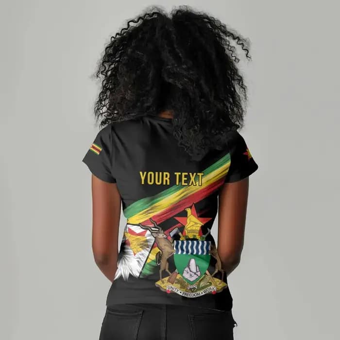 T-shirt imprimé pour femme du Zimbabwe