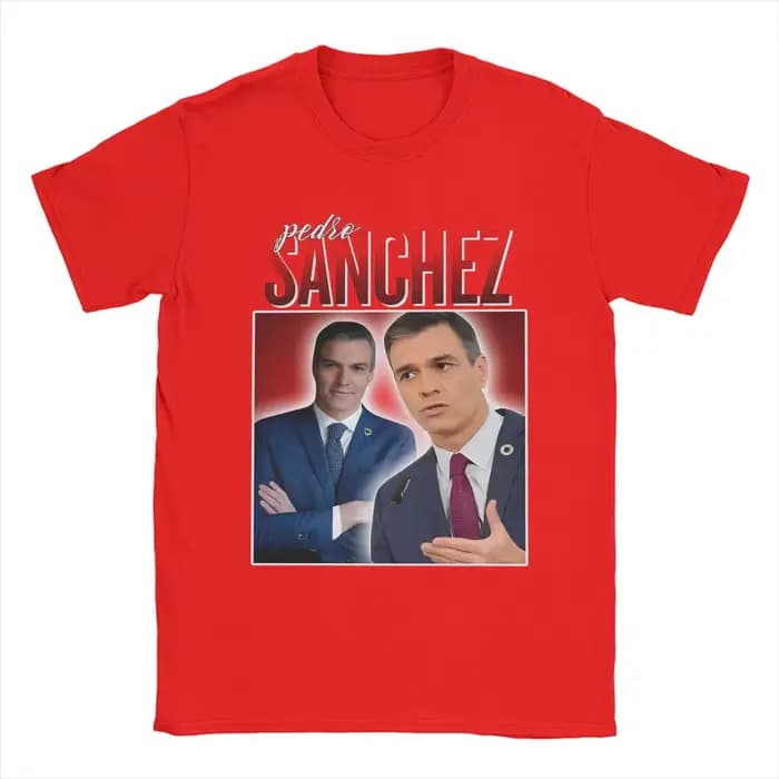 T-Shirt à manches courtes pour hommes, en coton, humoristique, Pedro Sanchez, espagne, PSOE, Perro S