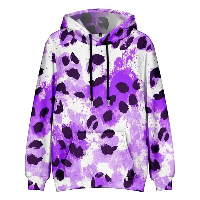 Sweat à capuche imprimé animal coloré pour hommes
