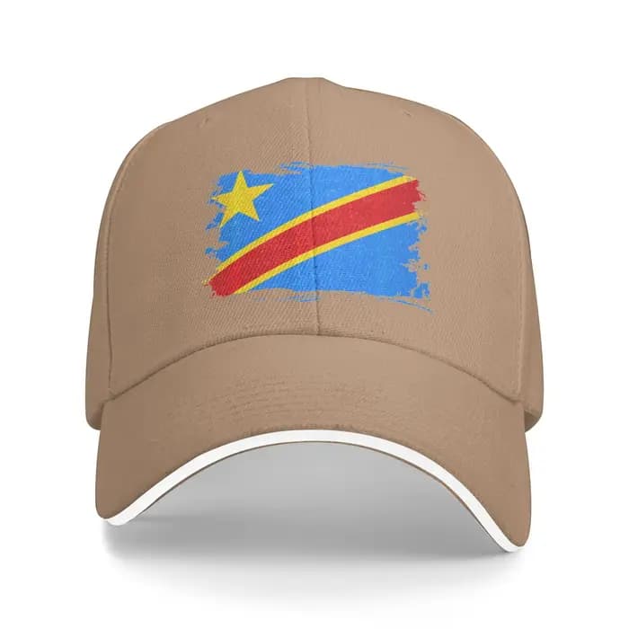 Casquette de baseball décontractée vintage avec drapeau du Congo (République démocratique