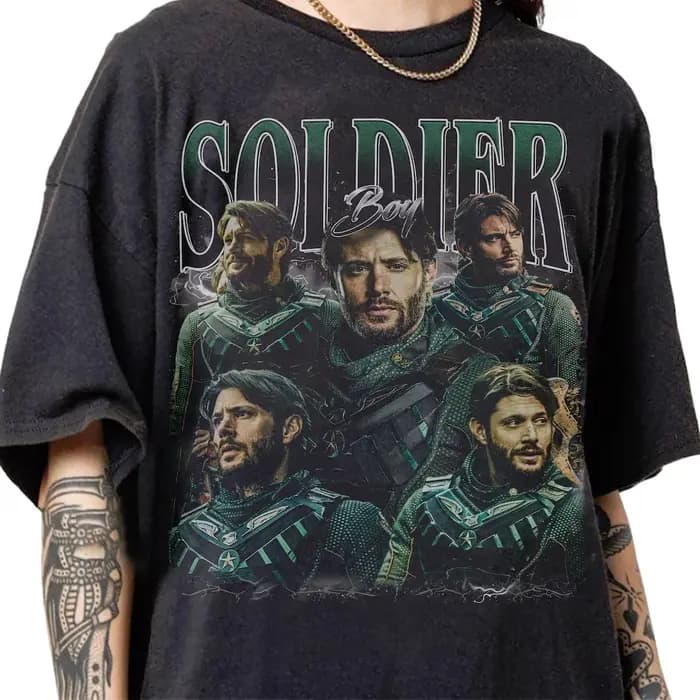 T-shirt vintage The Boys Soldier Boy des années 90, style bootleg, pour hommes et femmes, vêtements