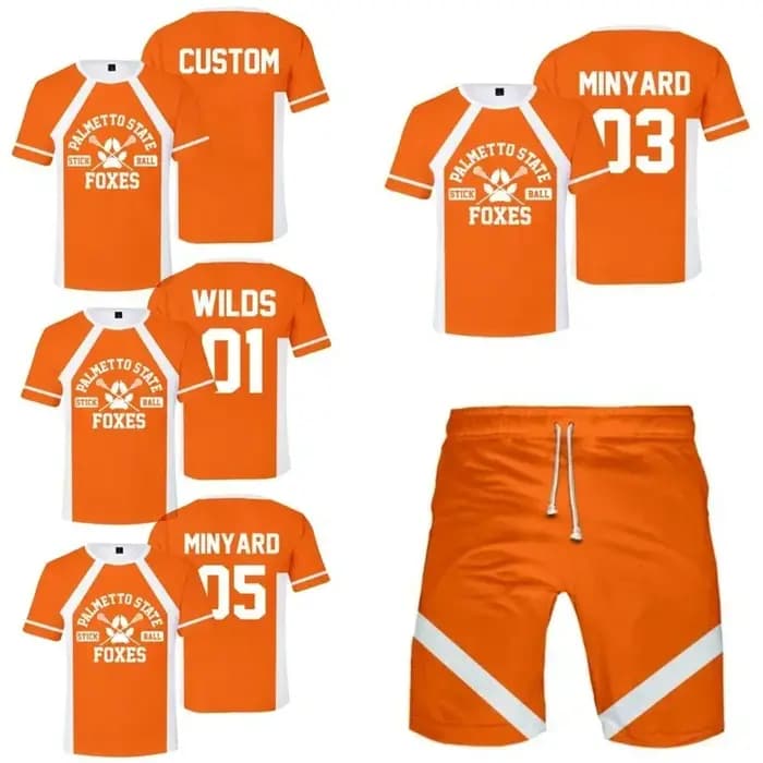 Cosplay Foxhole Court Palmetto State Foxes crosse Wilds Minyard Josten Style chemise de sport unisex