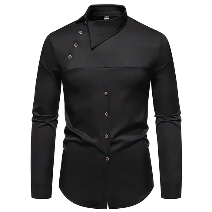 Chemise à col montant pour hommes