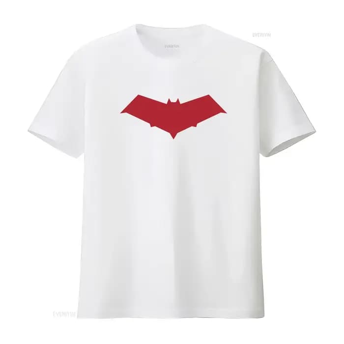 T-shirt unisexe Red Hood Symbol Jason Todd noir vintage délavé pour homme