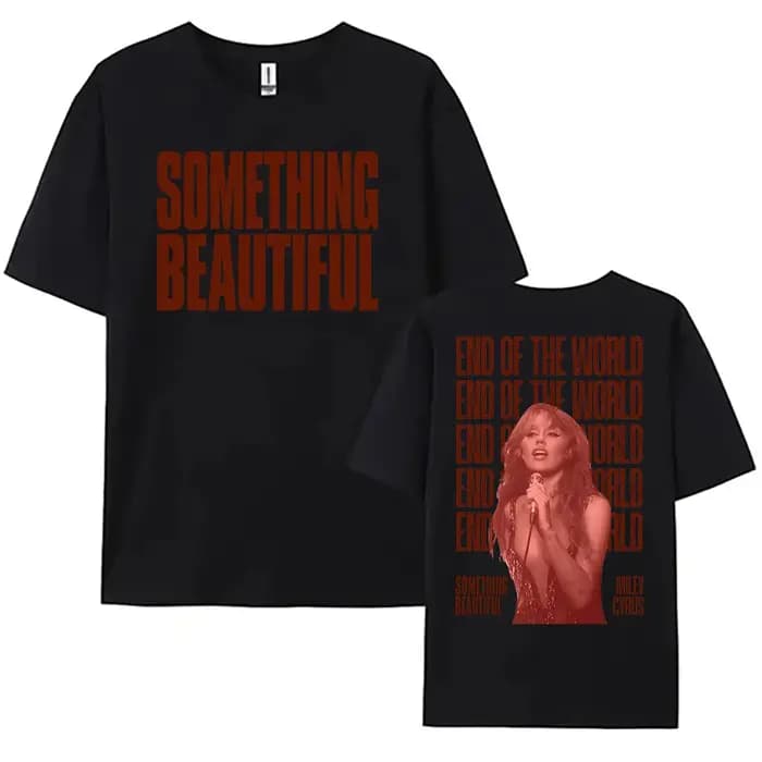 Fin du monde T-shirt Miley Cyrus quelque chose beaux t-shirts à manches courtes coton homme