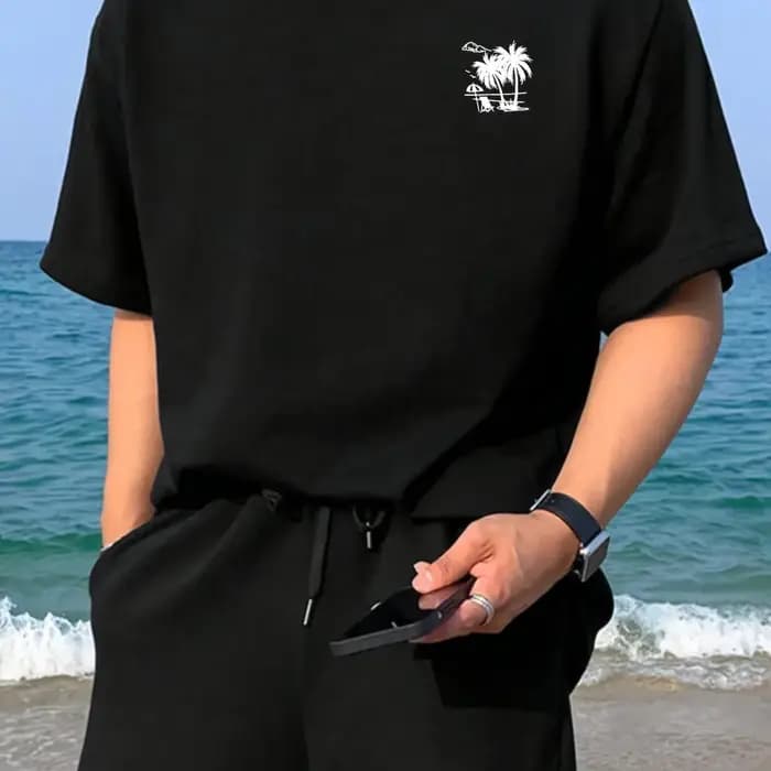 T-shirt imprimé pour homme 100% coton