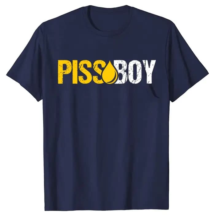 Drôle Piss Boy graphique T-shirts hommes femmes mode t-shirt style décontracté 100% coton ample surdimensionné Pissing