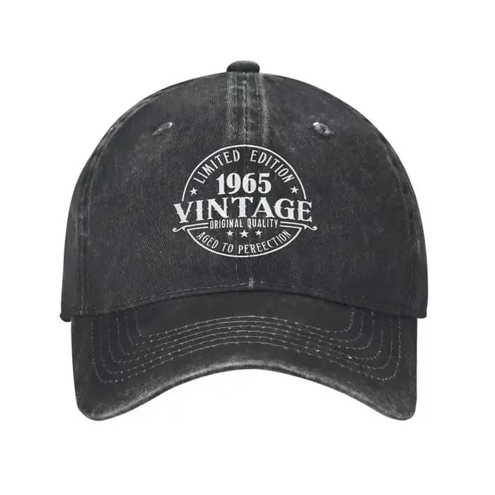 Casquette de baseball vintage édition limitée 1965 pour anniversaire