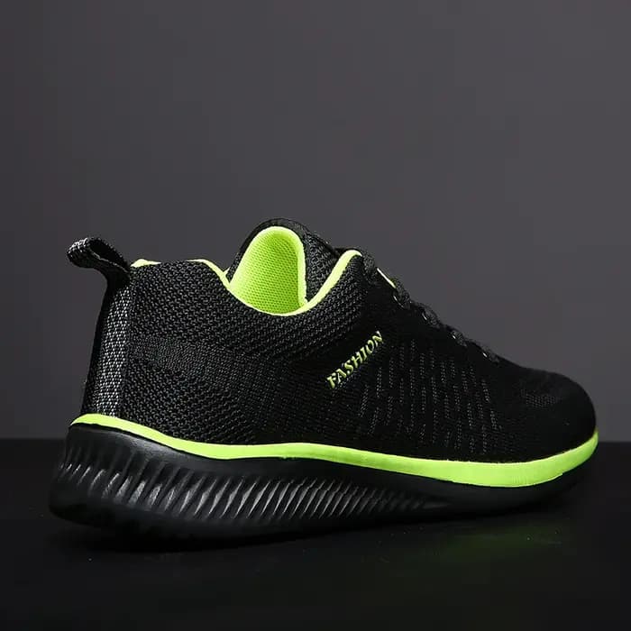 Baskets pour hommes noir décontracté confortable tricoté chaussures de sport respirant