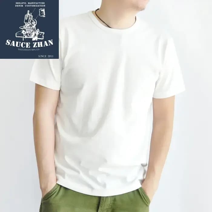 Hauts et t-shirts T-shirt homme manches courtes Anti-déformation Anti-rétrécissement Double tissu coton doux coupe
