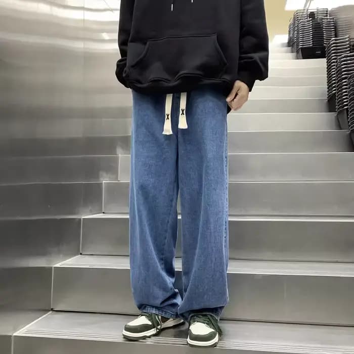 Jean droit rétro américain tendance pour homme