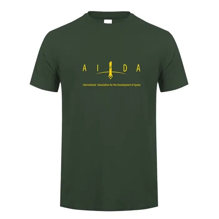 AIDA International t-shirt hommes hauts coton à manches courtes plongée libre homme