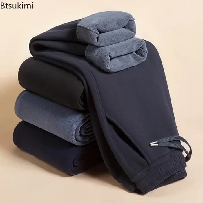 Pantalon de survêtement coupe-vent pour hommes, pantalon de maison décontracté, ample, pour l'extérieur, vêtements de travail, nouveau Style, polaire, hiver 2026