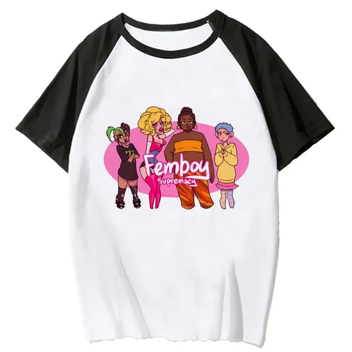 Femboy t-shirts femmes graphique manga t-shirt femme streetwear manga graphique vêtements