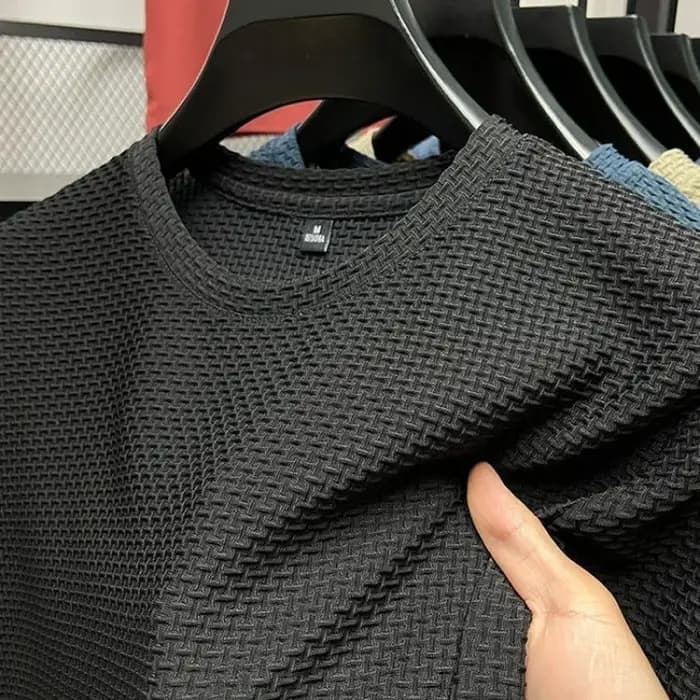 T-shirt respirant haut de gamme en soie glacée pour homme