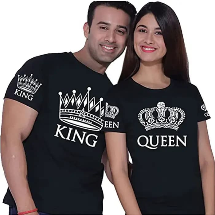 T-shirt graphique à manches courtes pour couples