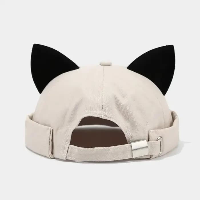 Casquette Docker Unisexe à Oreilles de Chat Imprimé Léopard Hip Hop