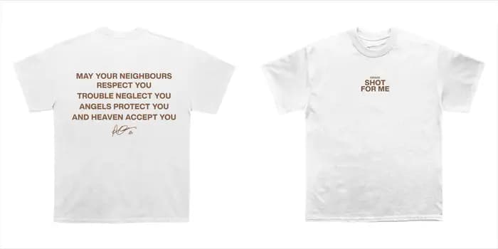 Drake Neighbours Respect You Blessing T-shirt rétro Hip Hop Streetwear en coton surdimensionné à man