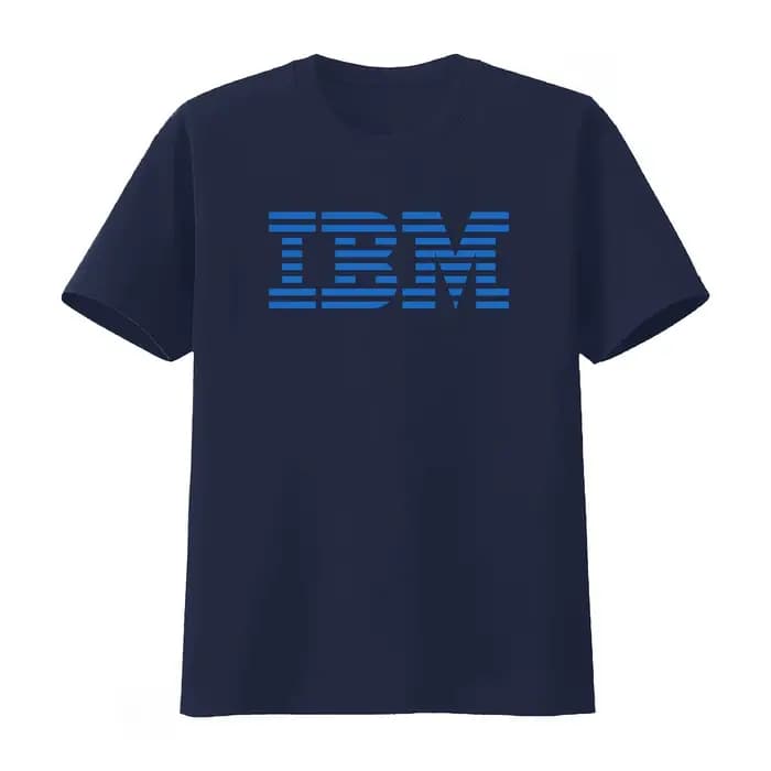 T-shirt IBM – Design élégant bleu et noir pour les passionnés de technologie – Haut décontracté polyvalent – Vêtements