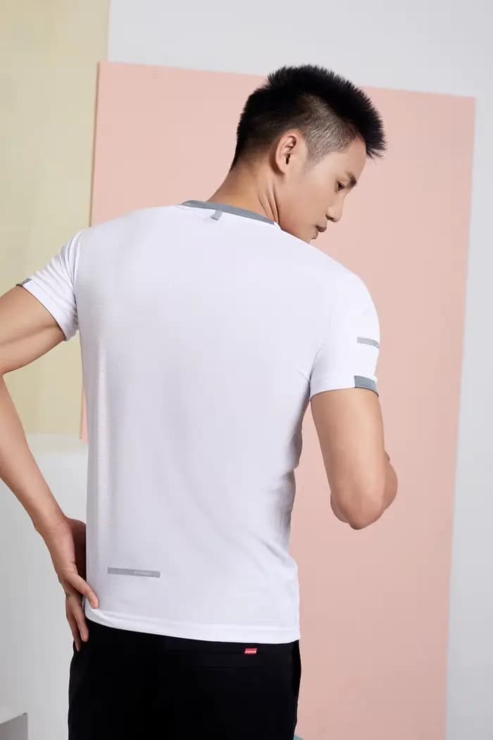 Casual sport t - shirt impression logo vitesse sec respirant stretch été manches courtes broderie personnalisée