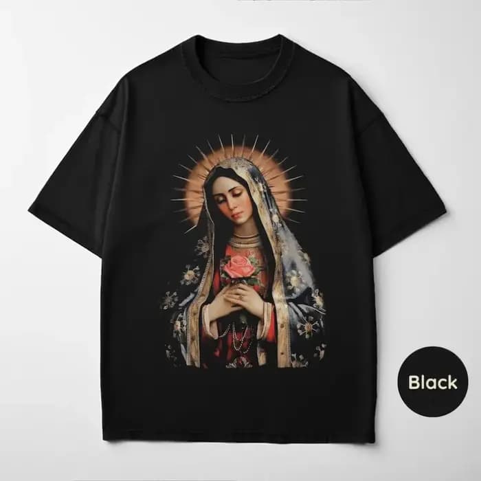 T-Shirt Vintage vierge marie pour femmes et hommes