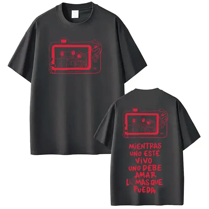 T-shirt imprimé Rapper Bad Bunny Tour 2026 pour hommes et femmes