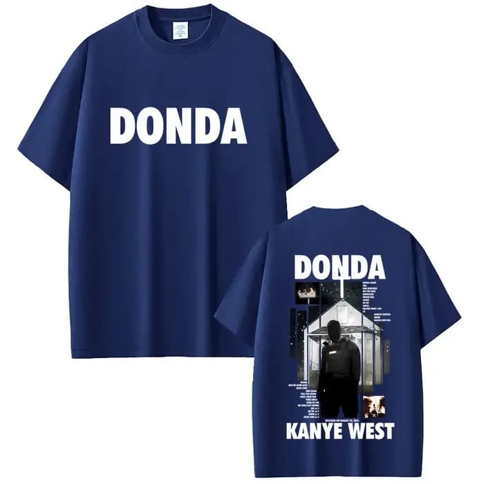 Rappeur Kanye West Donda Double face imprimé T-shirt hommes femmes Hip Hop mode Pop musique T-shirts