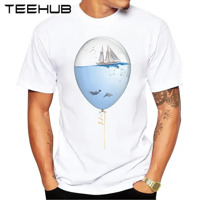 T-shirt imprimé Sealoon Sea In A Balloon pour hommes