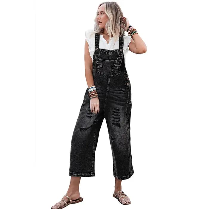 Pantalon déchiré Cowboy combinaison pour femmes décontracté coton Denim Boho plage une pièce tenue salopette saut costumes Tube barboteuse été