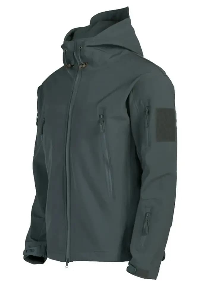 Veste militaire décontractée à capuche pour hommes, utilitaire d'extérieur, mode peau de requin, coq
