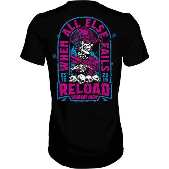 When All Else Fails, Reload T-shirt pour homme - T-shirt militaire Combat Iron - Convient pour les v