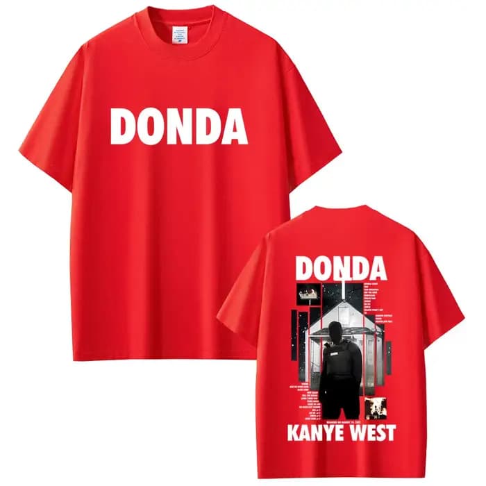 Rappeur Kanye West Donda Double face imprimé T-shirt hommes femmes Hip Hop mode Pop musique T-shirts