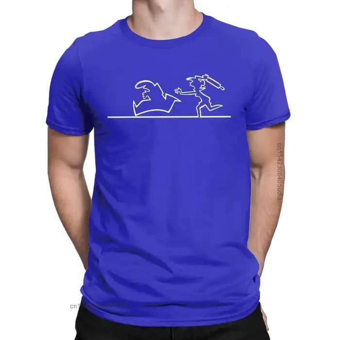 La Linea pour hommes Help Me t-shirts graphiques pur coton Vintage à manches courtes col rond T-Shirt