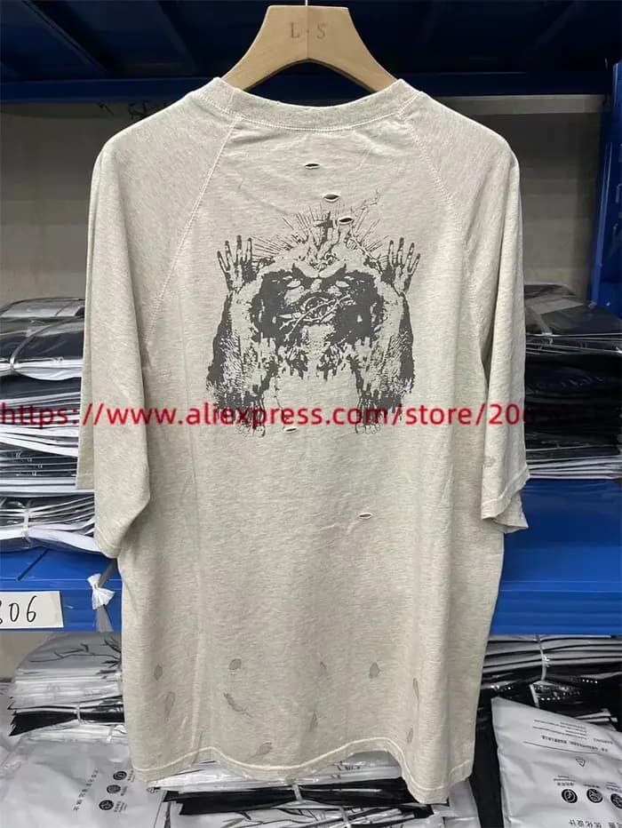 T-shirt imprimé graffiti Saint pour hommes et femmes