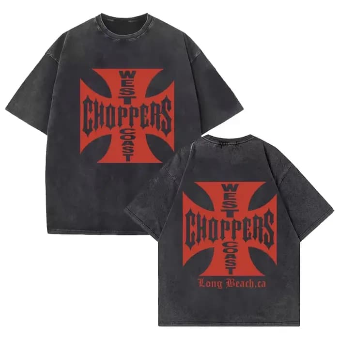 T-shirt Paul Walker West Coast Choppers Vintage délavé pour hommes et femmes, streetwear Hip Hop, surdimensionné, unisexe, classique