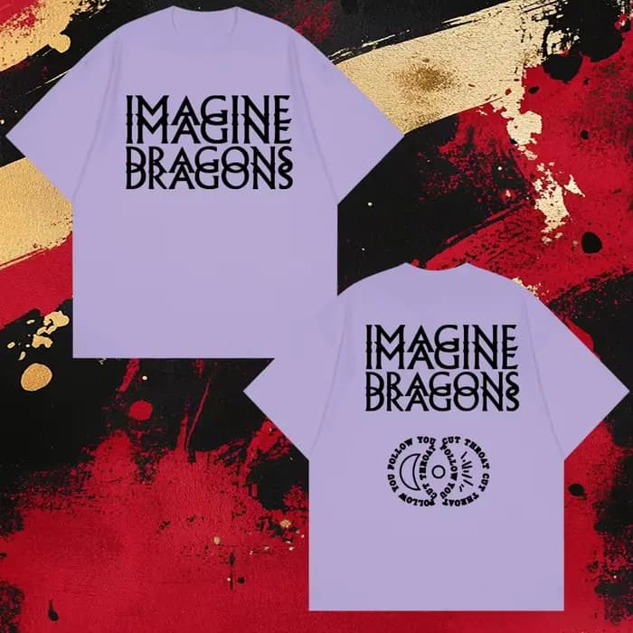 Imagine Dragons Album Tour 2026 T-shirt imprimé double face unisexe surdimensionné 100% coton T-shirts à manches courtes pour hommes et femmes