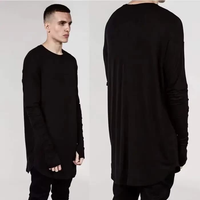 T-shirt à manches longues Hip Hop pour hommes