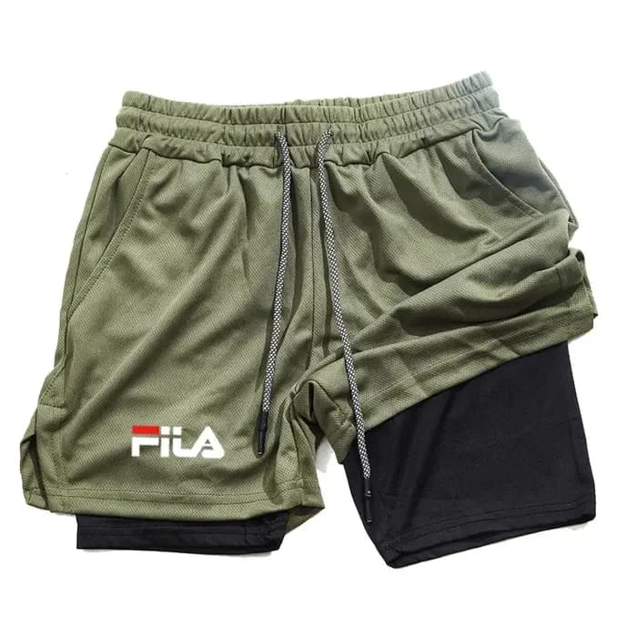 Pantalon de jogging décontracté double couche pour homme