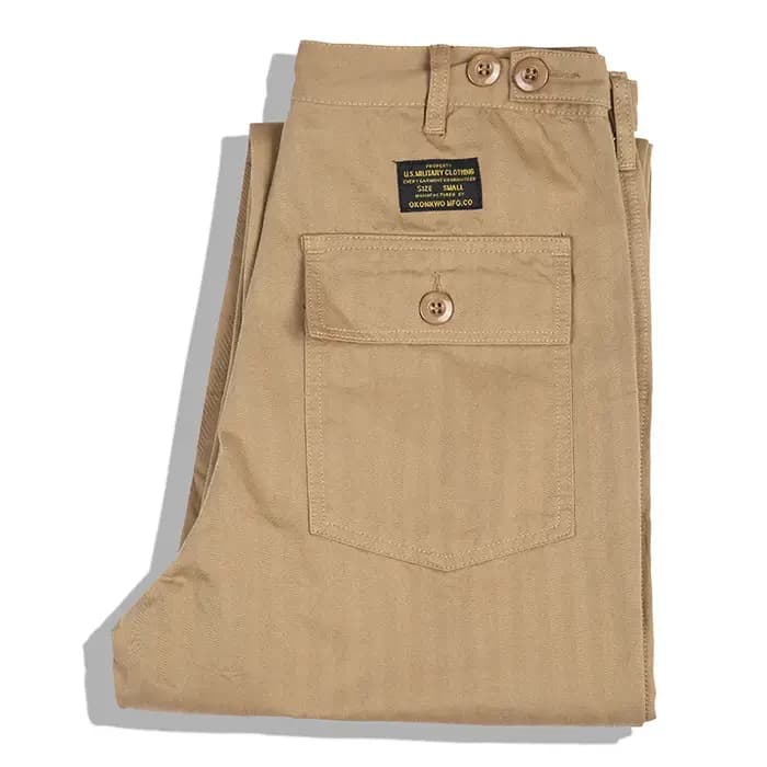 Ok1911 pantalon Cargo Vintage décontracté mode urbaine chevrons de haute qualité kaki quotidien rand
