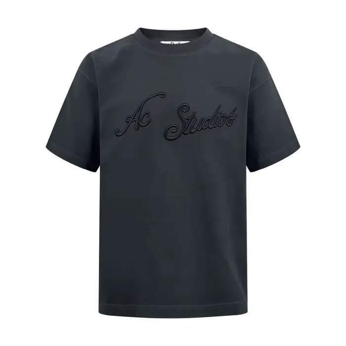 T-shirt unisexe en coton biologique avec logo brodé 3D