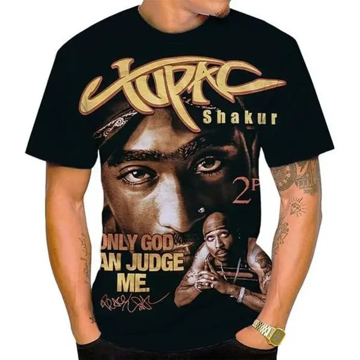 Nouvelles femmes hommes mode impression 3D Tupac Shakur 2Pac T-shirt personnalité décontractée Hip-hop Streetwear Cool