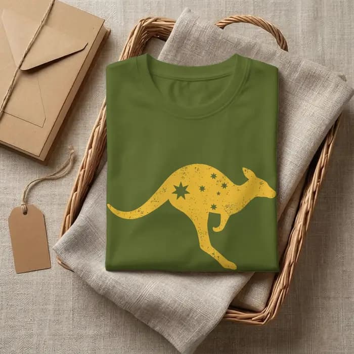 T-shirt kangourou australien Southern Cross pour hommes