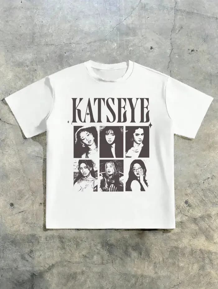 Hauts d'été imprimés KATSEYE style Y2K vintage