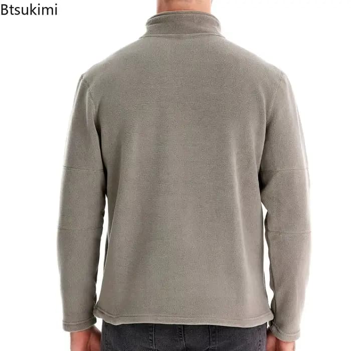 Sweat-shirt à capuche en polaire à manches longues pour homme