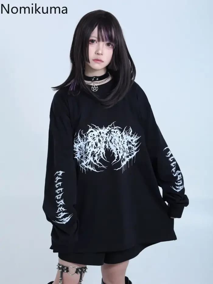 2025 Ropa Mujer Streetwear Hip-hop sweats à capuche femmes vêtements japonais Harajuku hauts col rond pulls