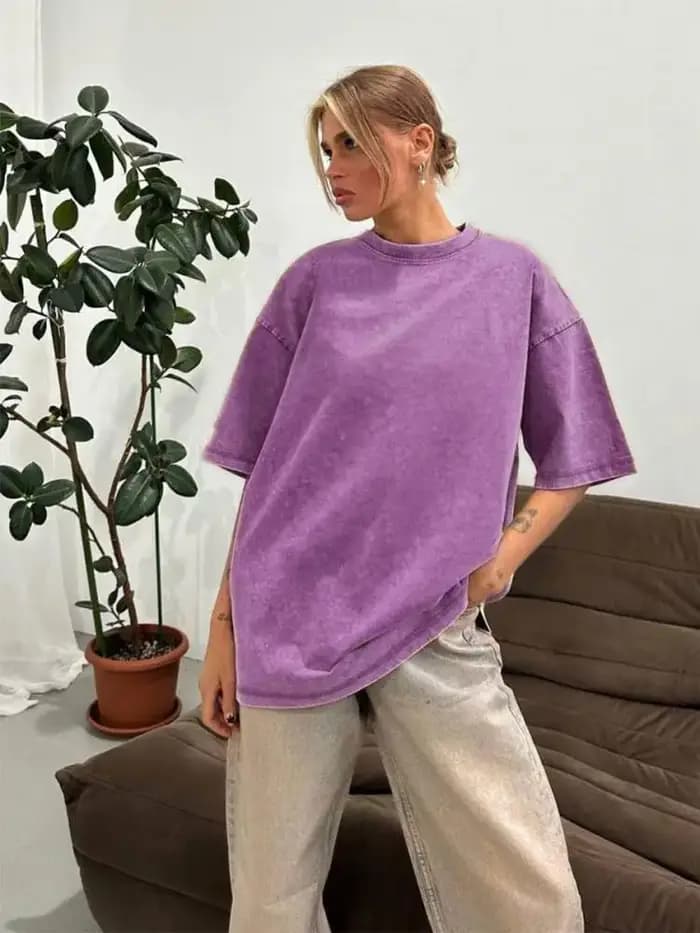 Zjaiss 100% coton rétro T-shirt hommes femmes Vintage à manches courtes impression de cire t-shirts couleur unie Hip Hop