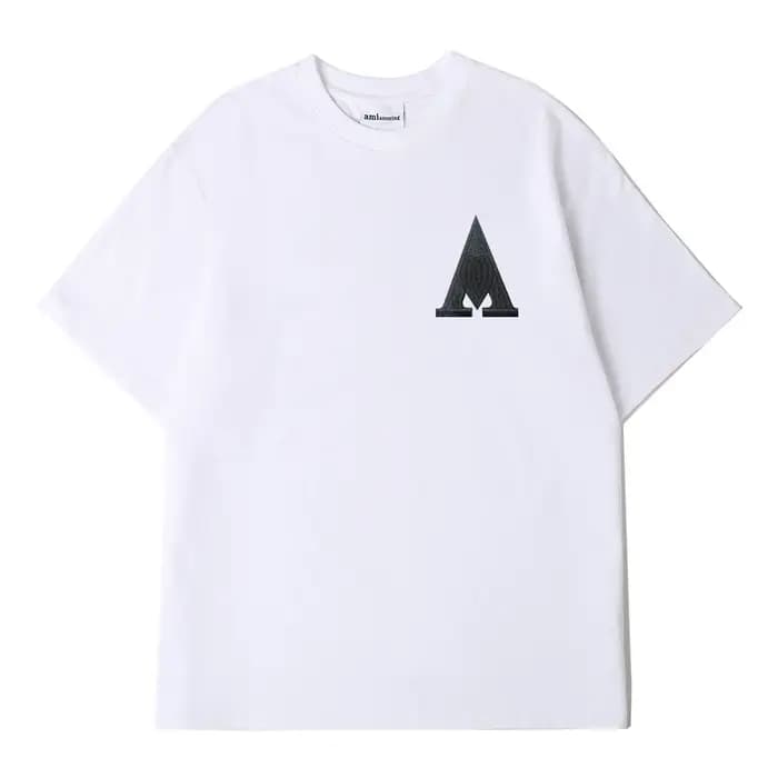 AMI AMORING nouveau hommes noir amour un T-shirt à manches courtes brodé en coton ample sweat à capu